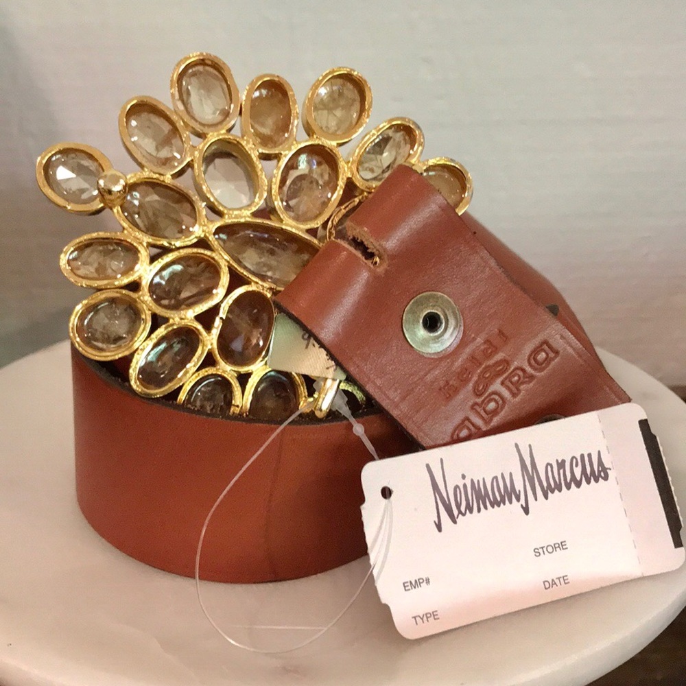 Stunning Faceted Citrine Gemstone Belt Buckle - Picture 2 of 8